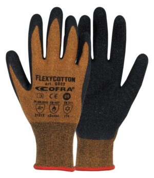ΓΑΝΤΙΑ ΣΑΓΡΕ ΛΑΤΕΞ COFRA FLEXYCOTTON RUST/BLACK