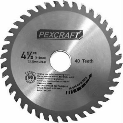 ΔΙΣΚΟΣ ΞΥΛΟΥ 125Χ22.23 Τ40 PEXCRAFT ΔΙΣΚΟΙ ΔΙΣΚΟΣ ΞΥΛΟΥ 125Χ22.23 Τ40 PEXCRAFT ΔΙΣΚΟΙ