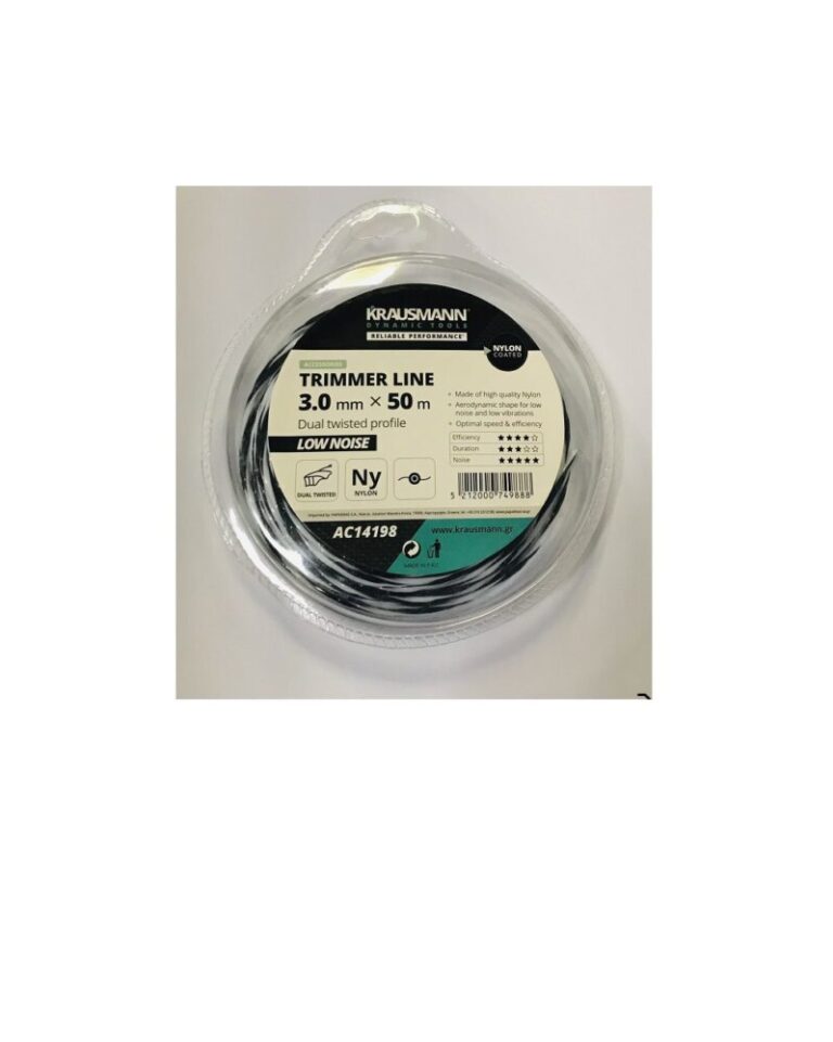 KRAUSMANN ΜΕΣΙΝΕΖΑ ΣΤΡΙΦΤΗ AC14198 LOW NOISE 3.0mmΧ50m ΠΑΡΕΛΚΟΜΕΝΑ - ΑΝΑΛΩΣΙΜΑ KRAUSMANN ΜΕΣΙΝΕΖΑ ΣΤΡΙΦΤΗ AC14198 LOW NOISE 3.0mmΧ50m ΠΑΡΕΛΚΟΜΕΝΑ - ΑΝΑΛΩΣΙΜΑ