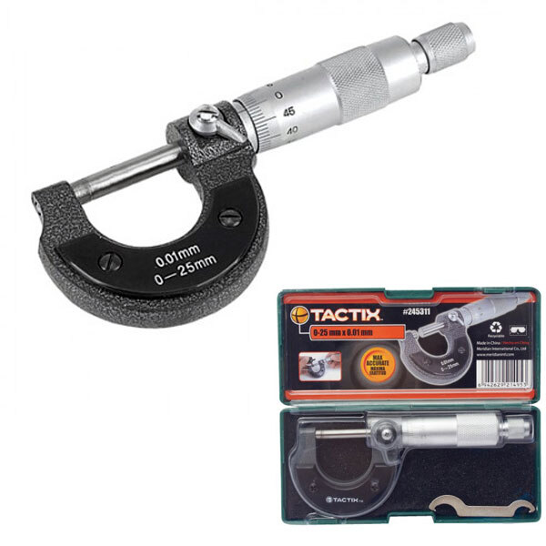 TACTIX ΤΧ245311 ΜΙΚΡΟΜΕΤΡΟ 0-25mmΧ0.01mm ΜΕΤΡΗΣΗ & ΣΧΕΔΙΑΣΗ TACTIX ΤΧ245311 ΜΙΚΡΟΜΕΤΡΟ 0-25mmΧ0.01mm ΜΕΤΡΗΣΗ & ΣΧΕΔΙΑΣΗ